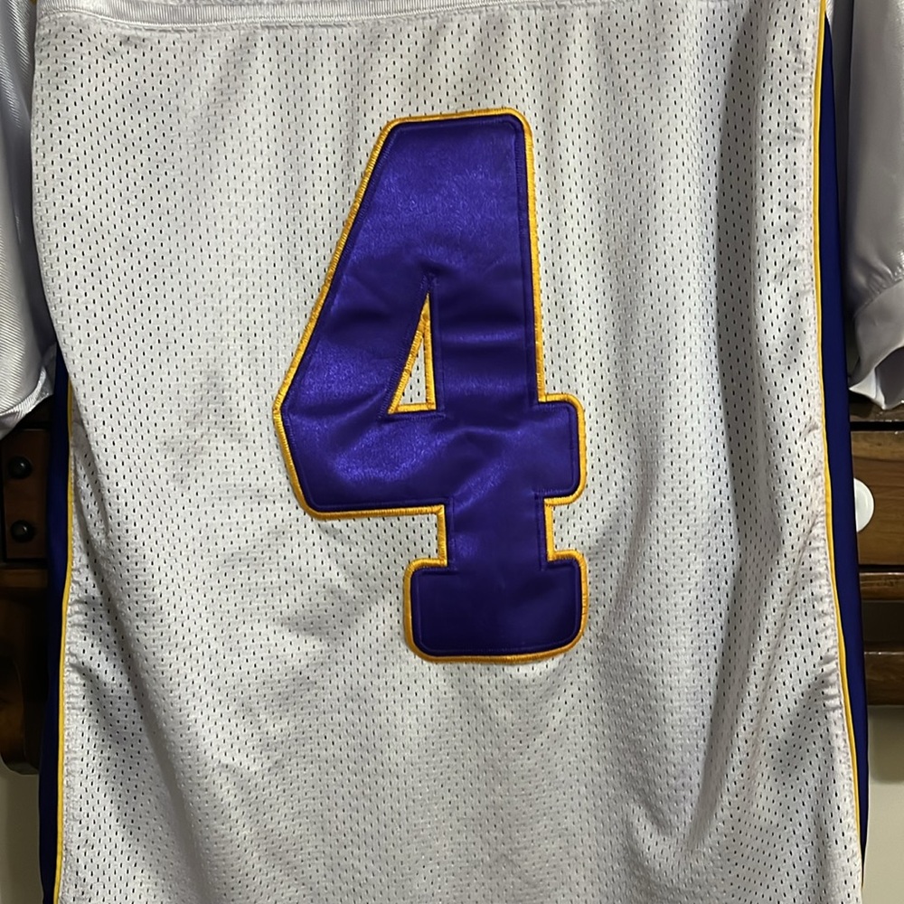 REEBOK NFL Stitched Jersey Minnesota Vikings Quarterback Brett Favre Sz 50, GUC - Picture 8 of 8